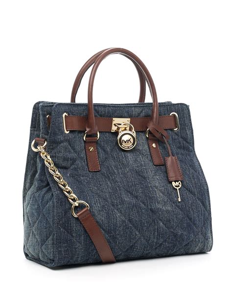 michael kors heart denim hand bag|Michael Kors denim bag.